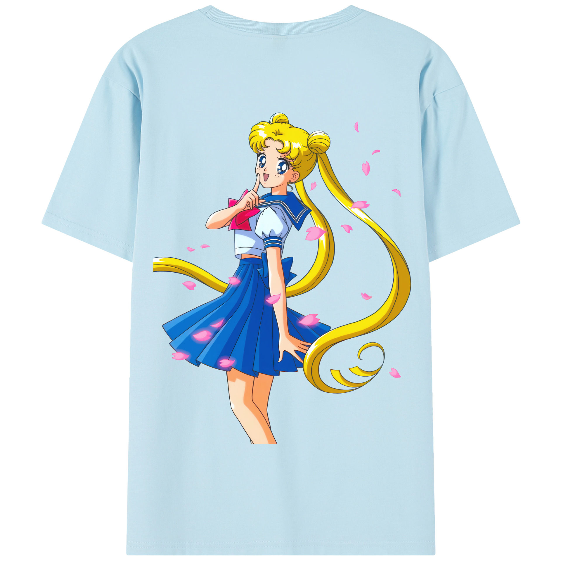 （画像用） 美少女戦士セーラームーン 愛野 美奈子 あいの みなこ Sailor Moon Aino Minako 綿100％半袖Tシャツ（背面プリント）